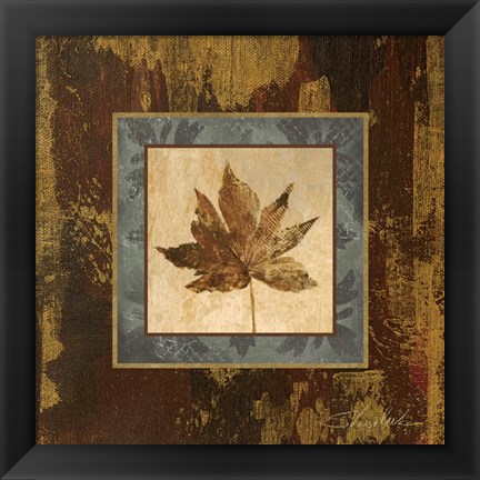 Framed Autumn Leaf Square IV Print