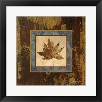 Framed Autumn Leaf Square IV Print