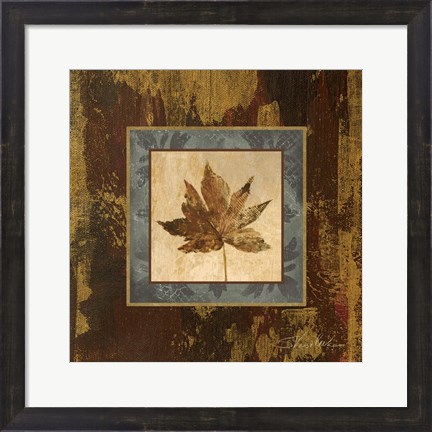 Framed Autumn Leaf Square IV Print