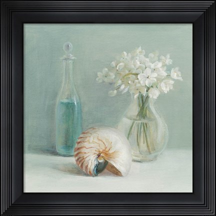 Framed White Flower Spa Print
