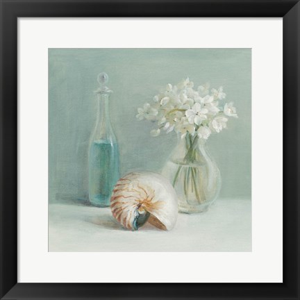 Framed White Flower Spa Print