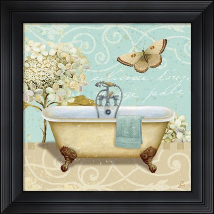Framed Light Breeze Bath I Print