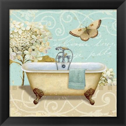 Framed Light Breeze Bath I Print