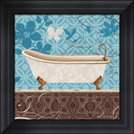 Framed Eco Motif Bath I Print