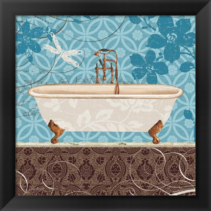 Framed Eco Motif Bath II Print