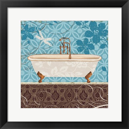 Framed Eco Motif Bath II Print