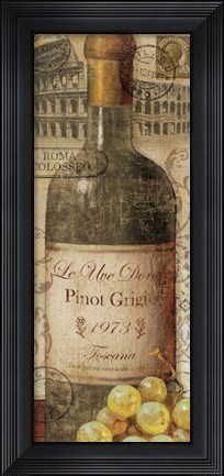 Framed European Wines I Print