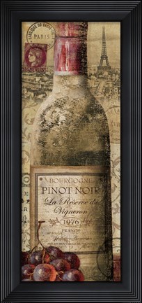 Framed European Wines II Print