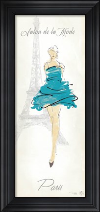 Framed Fashion Lady I Print