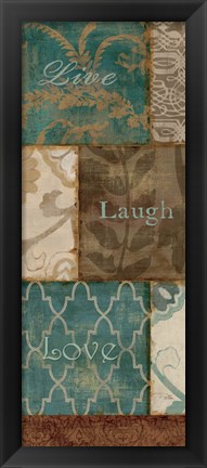 Framed Live laugh Love Print