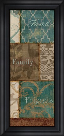 Framed Faith Family Friends Print