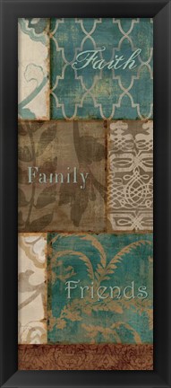 Framed Faith Family Friends Print