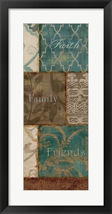 Framed Faith Family Friends Print