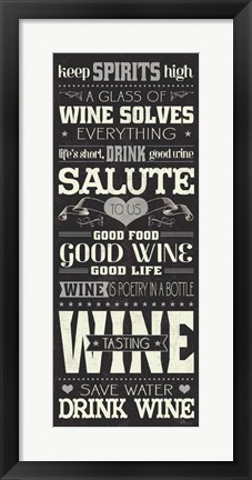 Framed Wine Lovers II Print