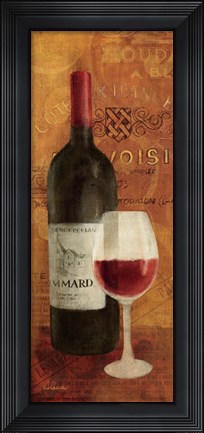 Framed Vin Rouge Panel II Print