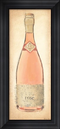 Framed Sparkling Rose Bottle Print