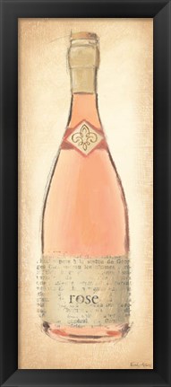 Framed Sparkling Rose Bottle Print