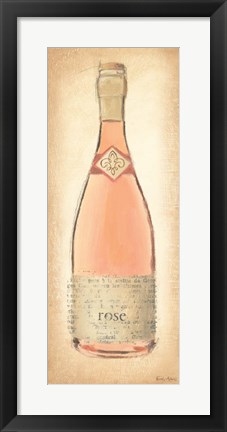 Framed Sparkling Rose Bottle Print