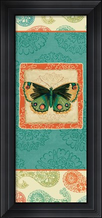 Framed Folk Floral VI Print