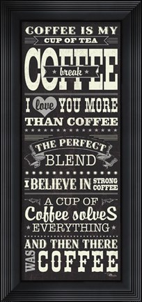 Framed Coffee Lovers I Print