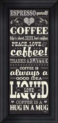 Framed Coffee Lovers II Print