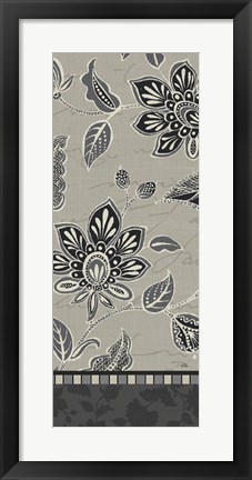 Framed Garden Drawings Dark V Print