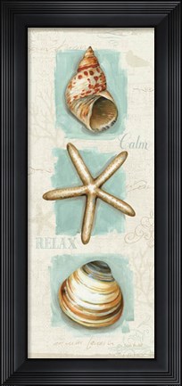 Framed Coastal Jewels Panel I Print