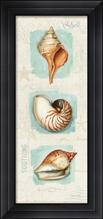 Framed Coastal Jewels Panel II Print