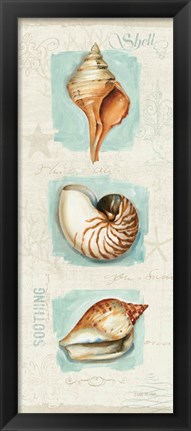 Framed Coastal Jewels Panel II Print