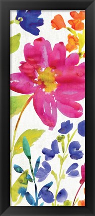 Framed Floral Medley Panel I Print