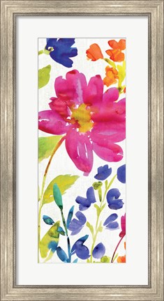 Framed Floral Medley Panel I Print