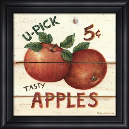 Framed U-Pick Apples Print