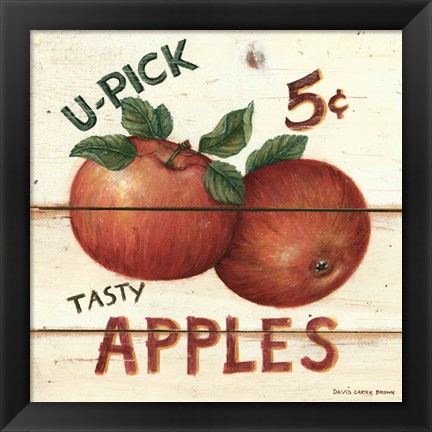 Framed U-Pick Apples Print