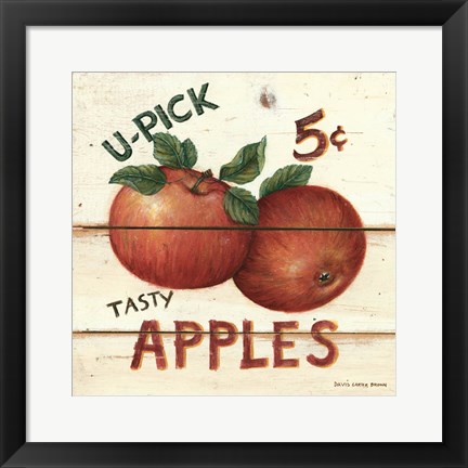 Framed U-Pick Apples Print