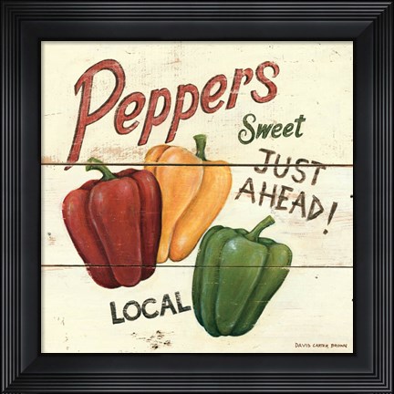 Framed Sweet Peppers Print