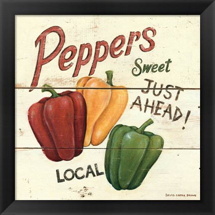 Framed Sweet Peppers Print