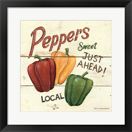 Framed Sweet Peppers Print