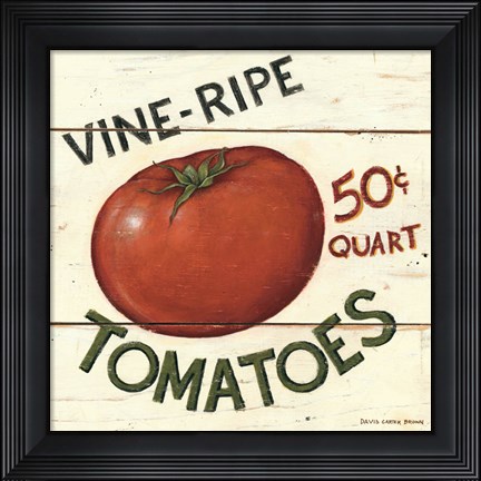 Framed Vine Ripe Tomatoes Print
