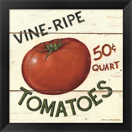 Framed Vine Ripe Tomatoes Print