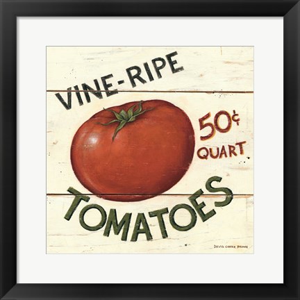 Framed Vine Ripe Tomatoes Print