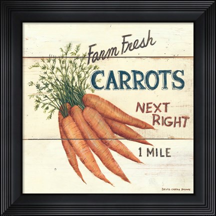 Framed Farm Fresh Carrots Print