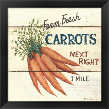 Framed Farm Fresh Carrots Print