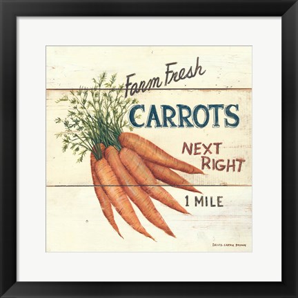 Framed Farm Fresh Carrots Print