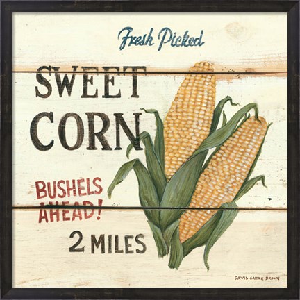Framed Fresh Picked Sweet Corn Print