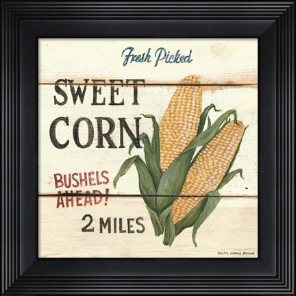 Framed Fresh Picked Sweet Corn Print