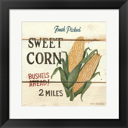 Framed Fresh Picked Sweet Corn Print