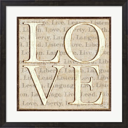 Framed L is for Love Print