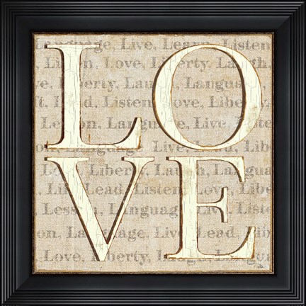 Framed L is for Love Print
