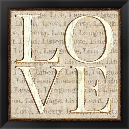 Framed L is for Love Print