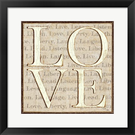 Framed L is for Love Print